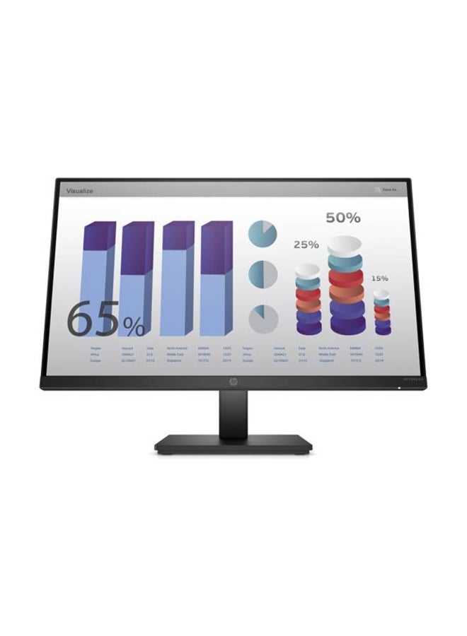 HP P24Q G4 Monitor, 23.8" QHD 2560 x 1440 IPS Display, 60Hz Refresh Rate, 5ms (GtG) Response Time, 16 9 Aspect Ratio, VESA Mountable, HDMI / VGA Display Input, Black | 8MB10AA Black - Image 1