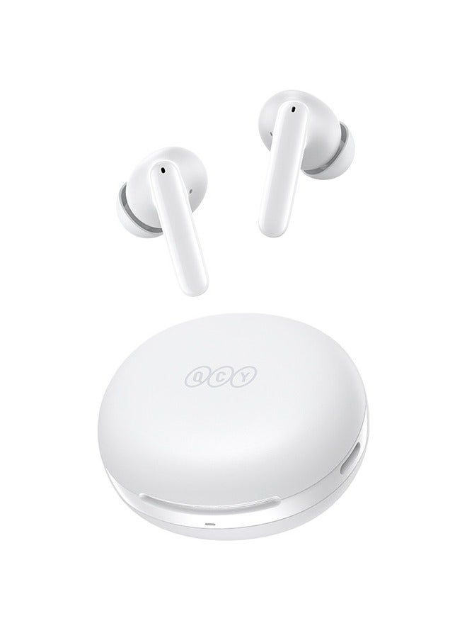 QCY - T13 ANC2 Truly Wireless Earbuds With Noise Cancellation, 30 Hours Long Battery Life, 5.3 Bluetooth Multipoint and Stable Connections White - Image 1
