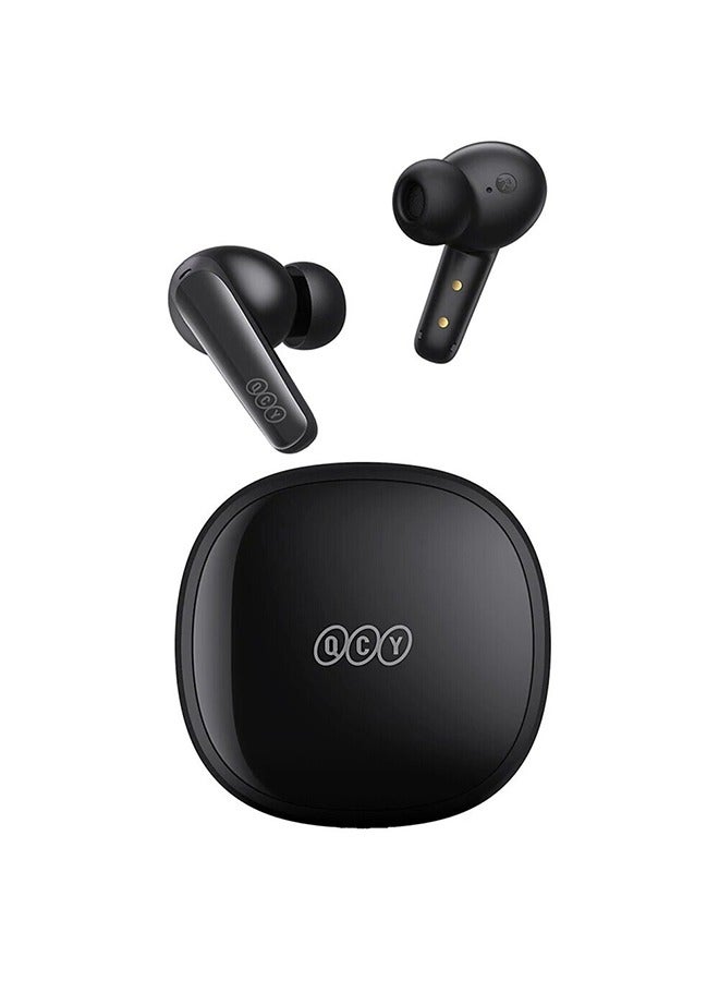 QCY - T13X TWS Wireless Earbuds With 5.3 Bluetooth,4 Microphones With ENC Noise Cancellation,Water Resistance,Touch Controls & Long Battery Life Black - Image 1