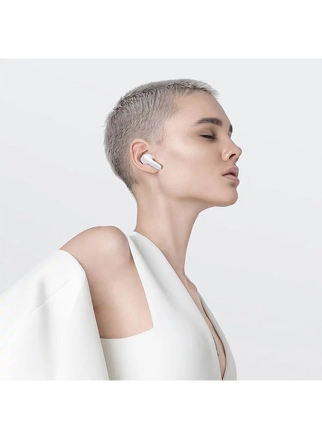 QCY - T13X Wireless Earbuds , Active Noise Cancellation Bluetooth Earphones, ANC Levels Transparency Mode EQ Settings , IPX5 Waterproof - White - Image 1