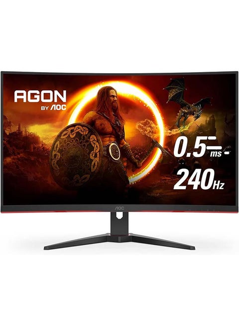 31.5-Inch Gaming Curved Monitor FHD VA Display, 250Hz Refresh Rate, 0.5ms Response Time, 1500R Curvature, AMD FreeSync Premium Technology, 16.7m Display Colors, Black | C32G2ZE2/79 Black