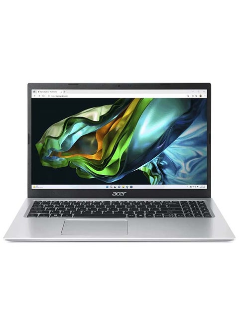 Aspire 3 A315 Laptop With 15.6-Inch Display, Core i3-N305 Processor/8GB RAM/256GB SSD/Intel UHD Graphics/DOS(Without Windows) English/Arabic Silver