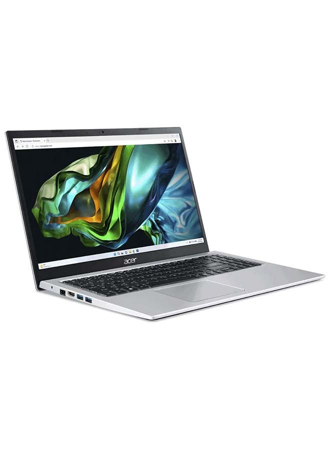 Aspire 3 A315 Laptop With 15.6-Inch Display, Core i3-N305 Processor/8GB RAM/256GB SSD/Intel UHD Graphics/DOS(Without Windows) English/Arabic Silver