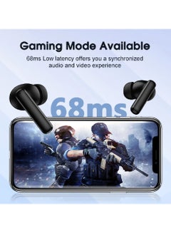 QCY T13 ANC Earbuds Featuring Active Noise Cancellation Adjustable ANC Levels Transparency Mode, and EQ settings Bluetooth 5.3 IPX5 waterproof WhiTe  - Image 5
