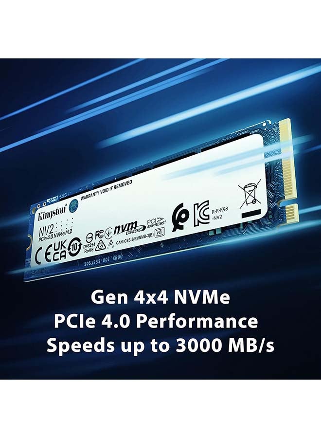 Kingston - V2 NVMe M.2 PCIe 4.0 SSD 250GB up to /jusqu's/ Fino 3000MB/s SNV2S/250G 250 GB - Image 1