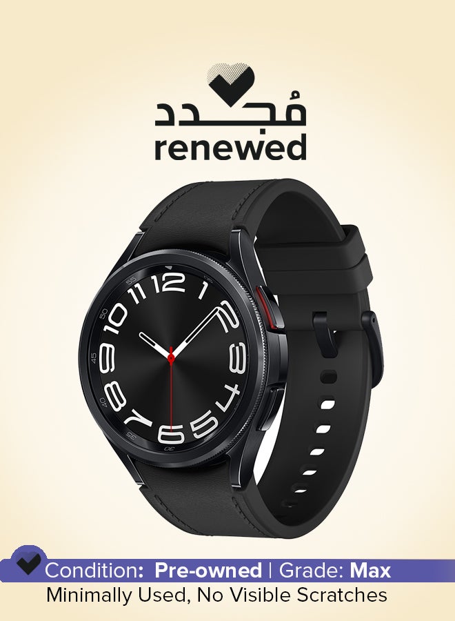 Samsung Renewed - Galaxy Watch 6 Classic 43 Mm GPS Smartwatch Graphite/Black  - Image 1