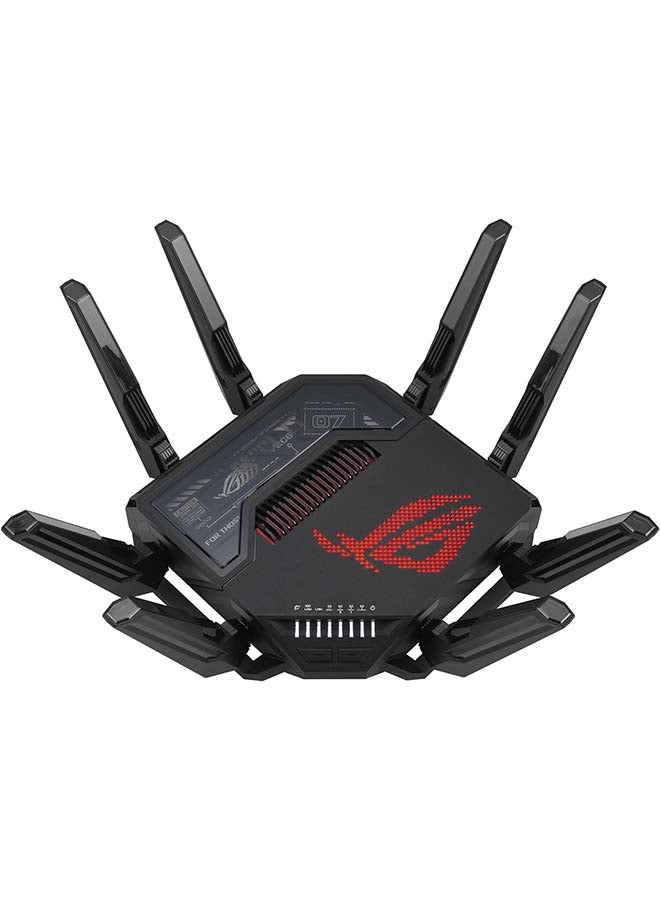 ASUS - ROG Rapture GT-BE98 Quad-Band WiFi 7 Gaming Router, Supports 320MHz with Speeds of Up to 25 Gbps, Dual 10G Port, Mobile Game Mode, AiMesh & VPN Features | 90IG08F0-MO9A0V Black - Image 1