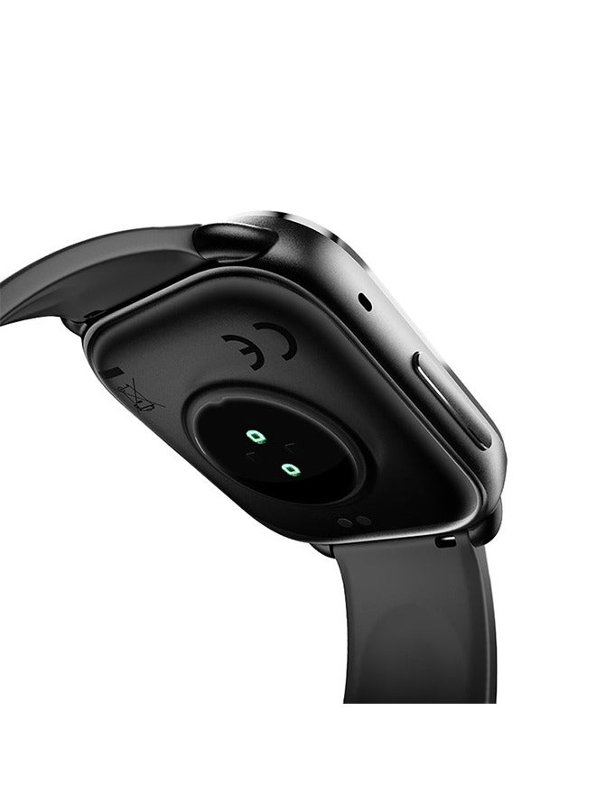 QCY - Smartwatch GS Smart Sports Watch With 2.02 Large Display, Bluetooth Call, Health Monitoring,10 Days Battery Life and Message, Call Notification Black - Image 1