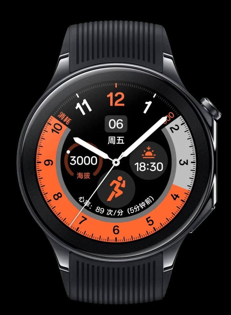 OPPO - Watch X With eSim Support And ColorOS Smartwatch 1.43 Inch Screen Snapdragon Chinese Version Black - Image 1