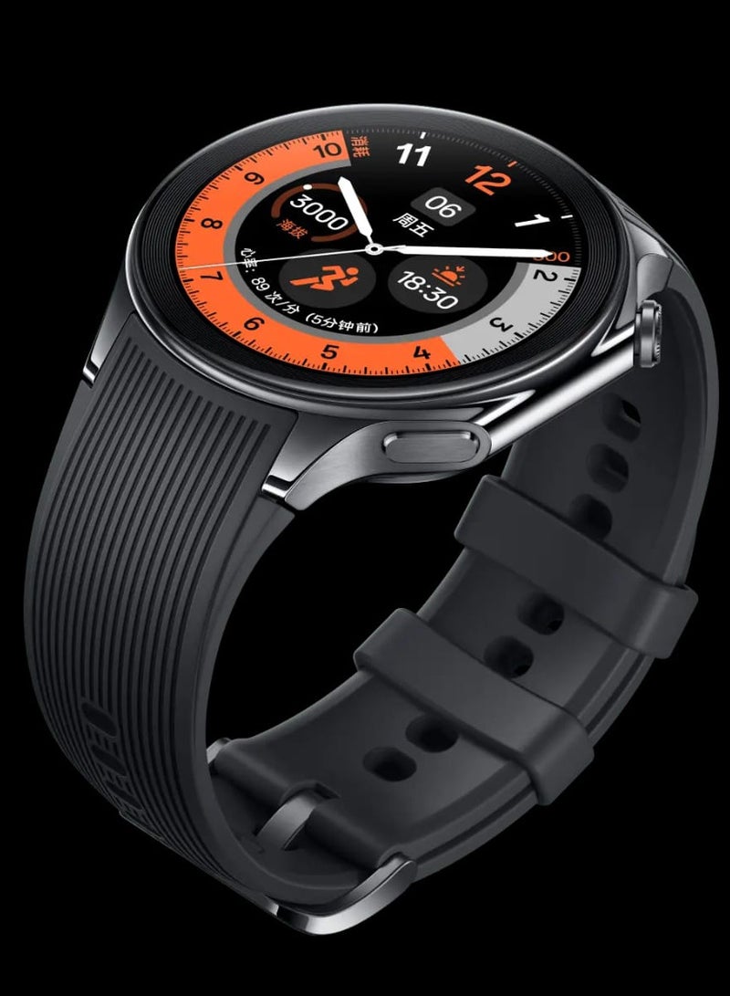 OPPO - Watch X With eSim Support And ColorOS Smartwatch 1.43 Inch Screen Snapdragon Chinese Version Black - Image 1