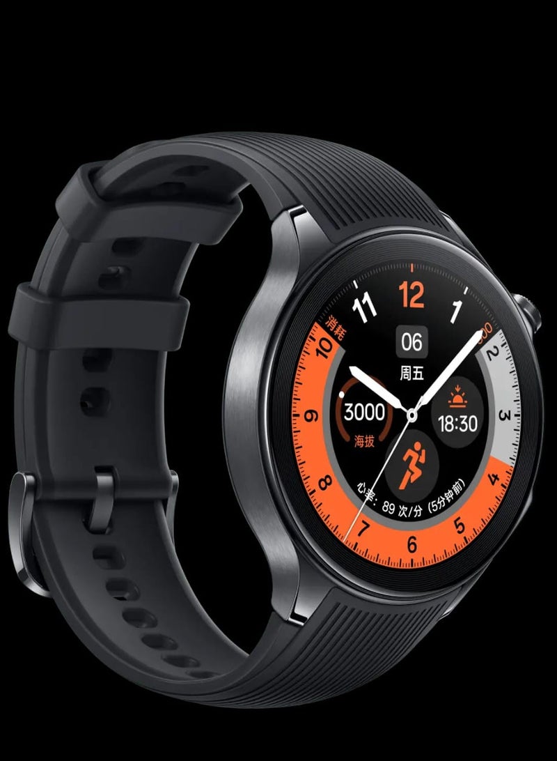 OPPO - Watch X With eSim Support And ColorOS Smartwatch 1.43 Inch Screen Snapdragon Chinese Version Black - Image 1