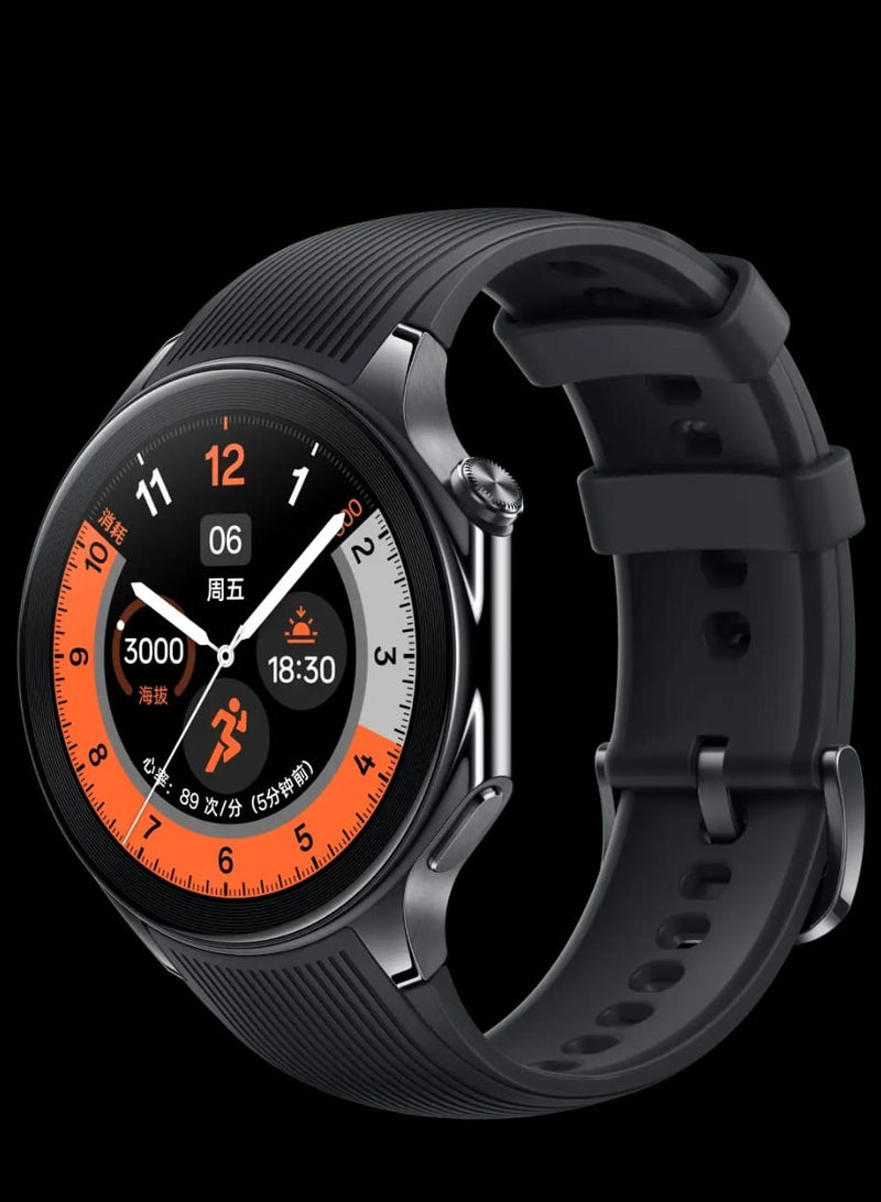 OPPO - Watch X With eSim Support And ColorOS Smartwatch 1.43 Inch Screen Snapdragon Chinese Version Black - Image 1