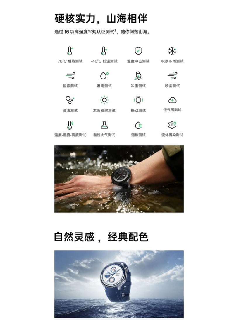 OPPO - Watch X With eSim Support And ColorOS Smartwatch 1.43 Inch Screen Snapdragon Chinese Version Black - Image 1