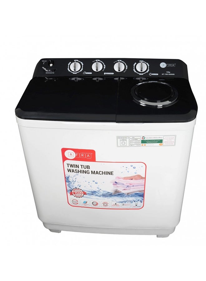AFRA Japan Washing Machine-Top Load, Twin Tub, Semi-Automatic, Freestanding, Deurable Plastic Housing, Washing G-Mark, ESMA, ROHS, And CB Certified, 2 Years Warranty 10 kg 450 W AF-1061WMWB White  - Image 3