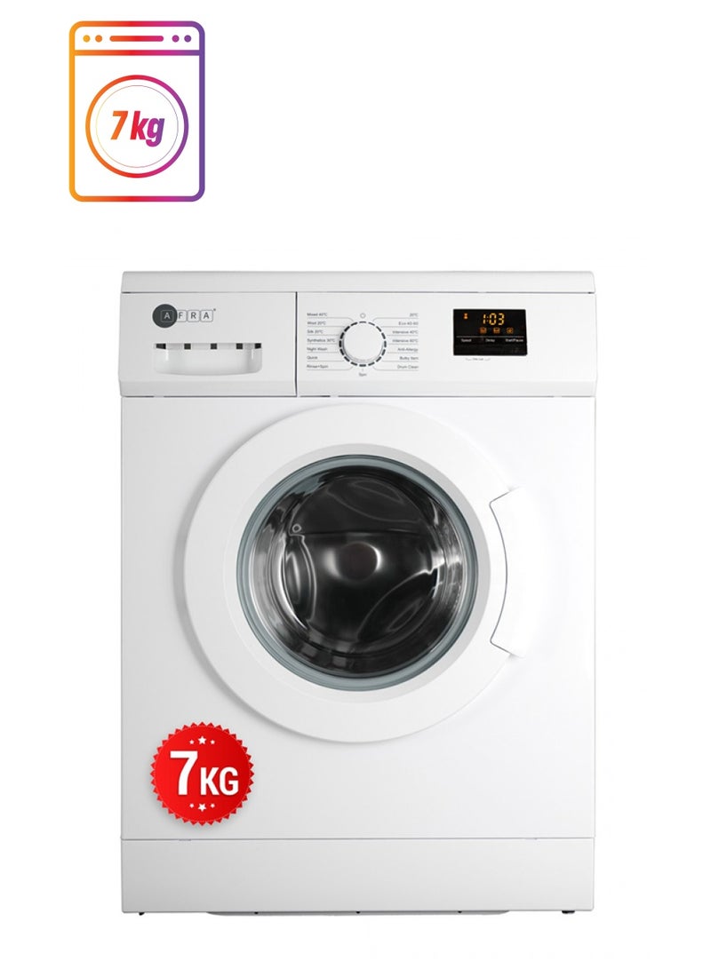 عفرا غسالة يابانية، تحميل أمامي، 1200 دورة في الدقيقة، شاشة LED، 15 برنامج، كفاءة طاقة توازن تلقائي، معتمدة من G-Mark وESMA وROHS وCB، ضمان لمدة سنتين - Image 1