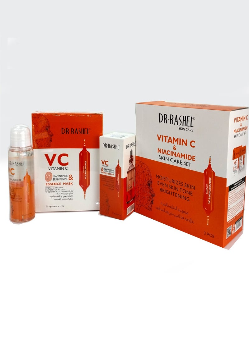 DR. RASHEL Vitamin C And Niacinamide Skin Care Set Orange 250ml - Image 1