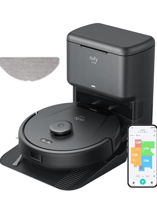 L60 Hybrid Robot Vacuum With Self Empty Station, Hair Detangling Technology, Up To 60 Days Of Hands Free Cleaning, Ultra Strong 5,000 Pa Suction To Remove Hair, Dust, Mop Pad 50 W T2278V11 Black - pnsku/N70058875V/45/_/1711603934/a25696d1-40ec-4608-ba12-da91e840ac15