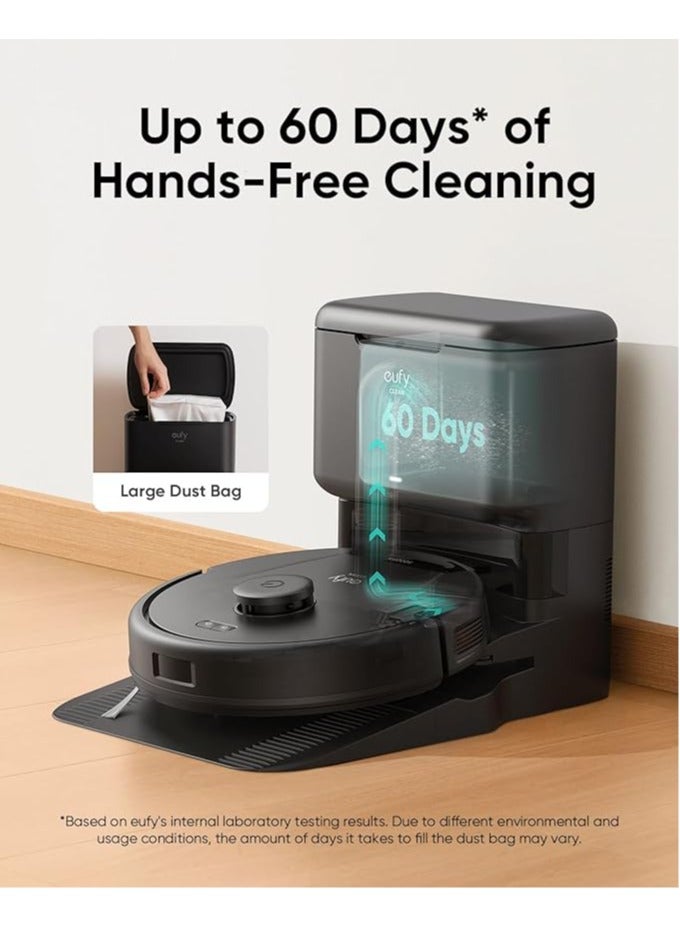 L60 Hybrid Robot Vacuum With Self Empty Station, Hair Detangling Technology, Up To 60 Days Of Hands Free Cleaning, Ultra Strong 5,000 Pa Suction To Remove Hair, Dust, Mop Pad 50 W T2278V11 Black - pnsku/N70058875V/45/_/1711603937/b8836405-4f65-41c7-a682-4434cc78c28b
