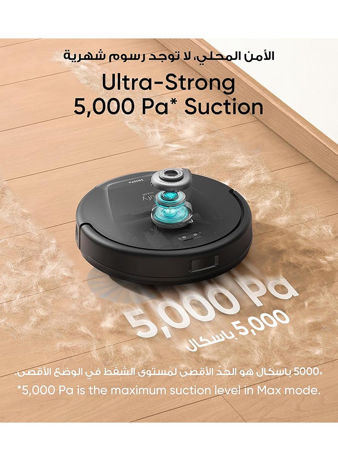إيوفي مكنسة روبوت مزدوجة eufy L60 مع علبة تفريغ ذاتية، تقنية فكّ تشابك الشعر، ما يصل إلى 60 يومًا من التنظيف الذاتي دون استخدام اليدين، مع ميزة الشفط القوي للغاية بقوة 5000 باسكال لشفط الشعر والغبار بكل أنواعه 50 W T2278V11 - Image 4