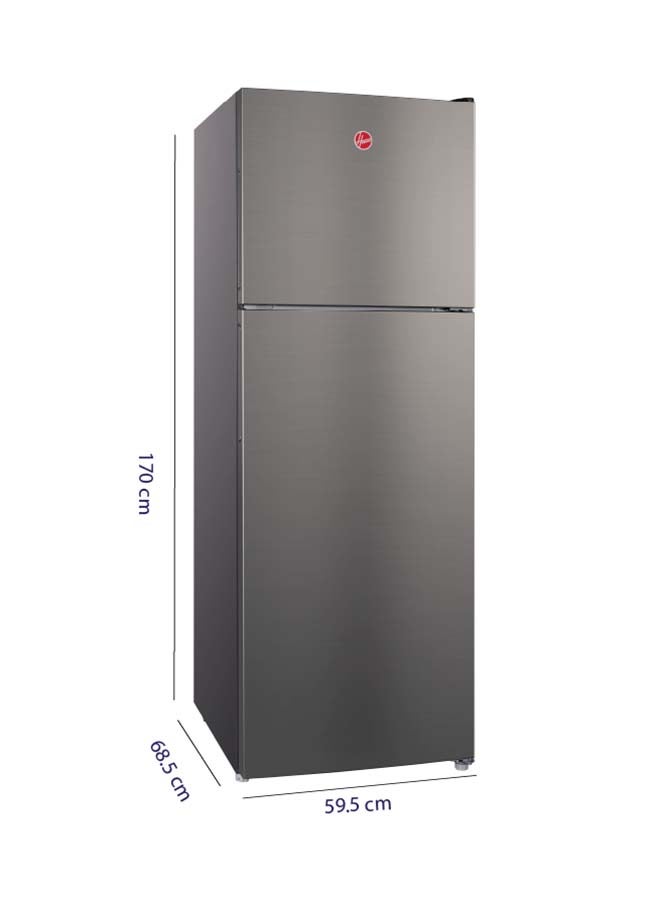 Hoover Top Mount Dual Inverter Refrigerator, 348L Net (425L Gross), Total No Frost, Humidity Control Crisper, Reversible Door, Twist Ice Maker, Inox – HTR-M425-S HTR-M425-S Grey - Image 2