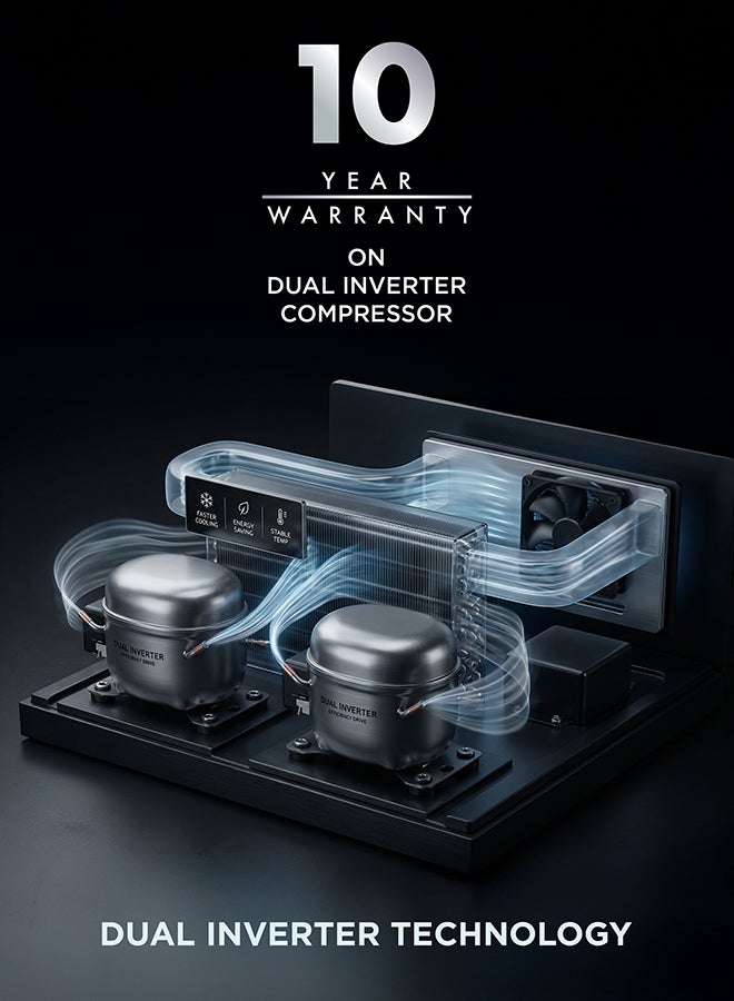 هوفر ثلاجة علوية 425 لتر مع عاكس - Image 5