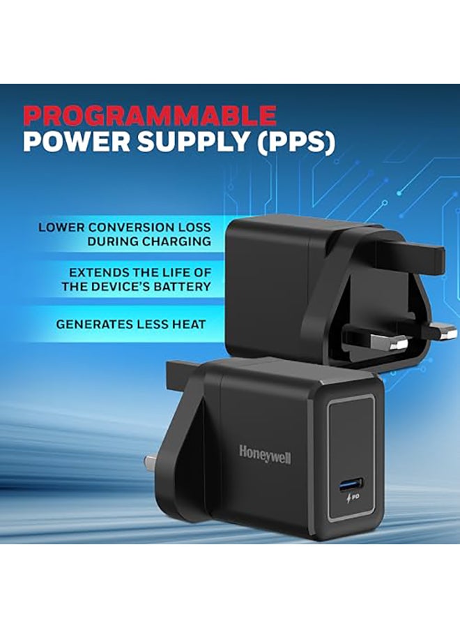 Honeywell Pd 20W Usbc Ultrafast Charger For Iphone 16/15/14/13/12/11 Ipad Google Pixel Samsung Galaxy And Oneplus 3 Yrs Manufacturer Warranty Black Black  - Image 4