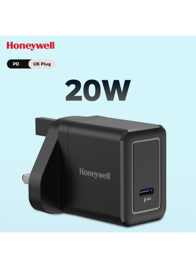 Honeywell Pd 20W Usbc Ultrafast Charger For Iphone 16/15/14/13/12/11 Ipad Google Pixel Samsung Galaxy And Oneplus 3 Yrs Manufacturer Warranty Black Black  - Image 2