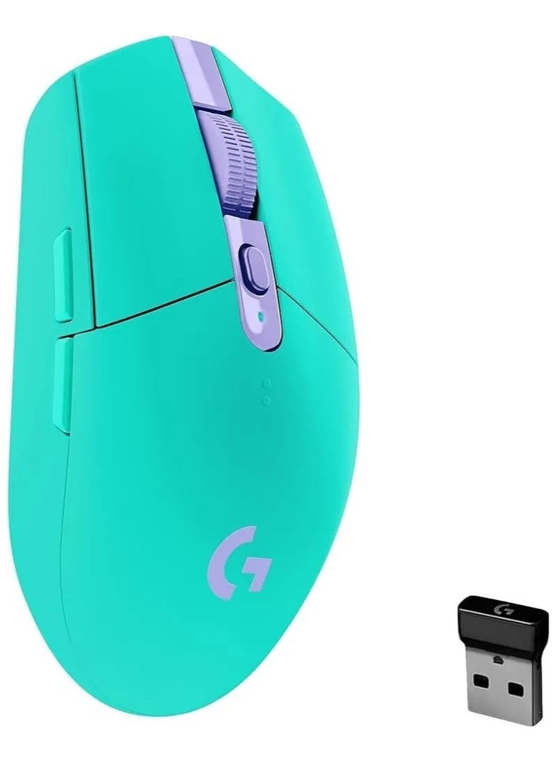 Logitech - Logitech G304 Lightspeed Wireless Gaming Mouse, Hero Sensor, 12,000 DPI, Lightweight, 6 Programmable Buttons, 250h Battery Life, On-Board Memory, Compatible with PC/Mac (Green) - Image 1