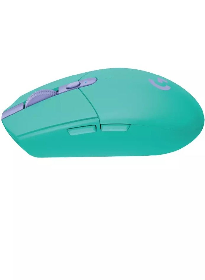 Logitech - Logitech G304 Lightspeed Wireless Gaming Mouse, Hero Sensor, 12,000 DPI, Lightweight, 6 Programmable Buttons, 250h Battery Life, On-Board Memory, Compatible with PC/Mac (Green) - Image 1