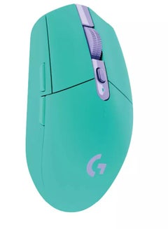 لوجيتيك ماوس الألعاب اللاسلكي Logitech G304 Lightspeed، مستشعر البطل، 12000 نقطة لكل بوصة، خفيف الوزن، 6 أزرار قابلة للبرمجة، عمر بطارية 250 ساعة، ذاكرة داخلية، متوافق مع جهاز الكمبيوتر/Mac (أخضر)  - Image 2