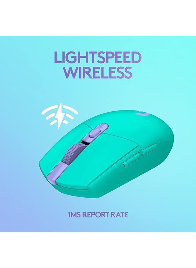 Logitech - Logitech G304 Lightspeed Wireless Gaming Mouse, Hero Sensor, 12,000 DPI, Lightweight, 6 Programmable Buttons, 250h Battery Life, On-Board Memory, Compatible with PC/Mac (Green) - Image 1