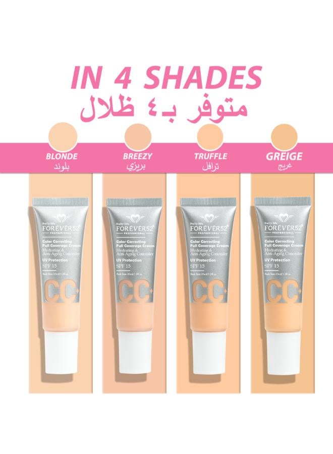 FOREVER52 Color Correcting Full Coverage Cream Greige 004 - Image 5