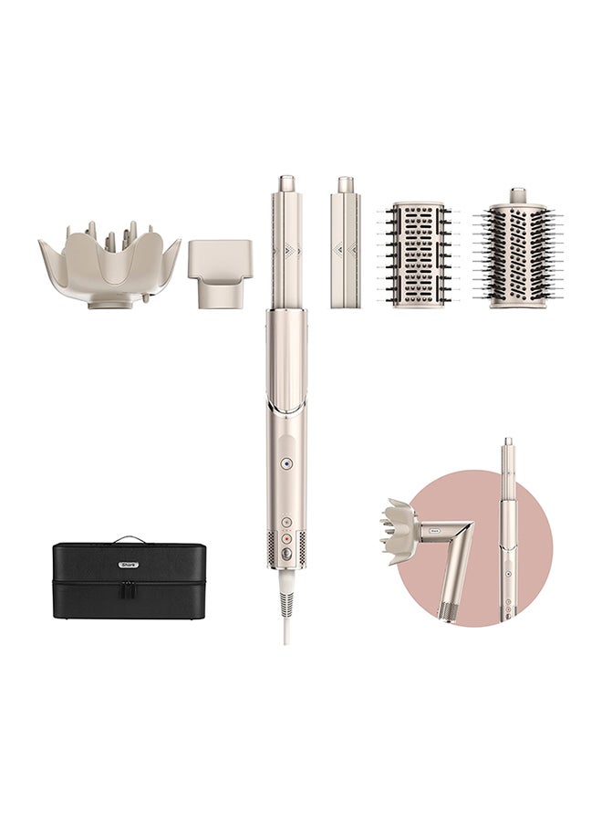 Shark FlexStyle 5-In-1 Air Styler & Hair Dryer With Auto-Wrap Curlers, Paddle Brush, Oval Brush, Concentrator, Diffuser And Storage Case, No Heat Damage Champagne 34.29cm  - Image 1