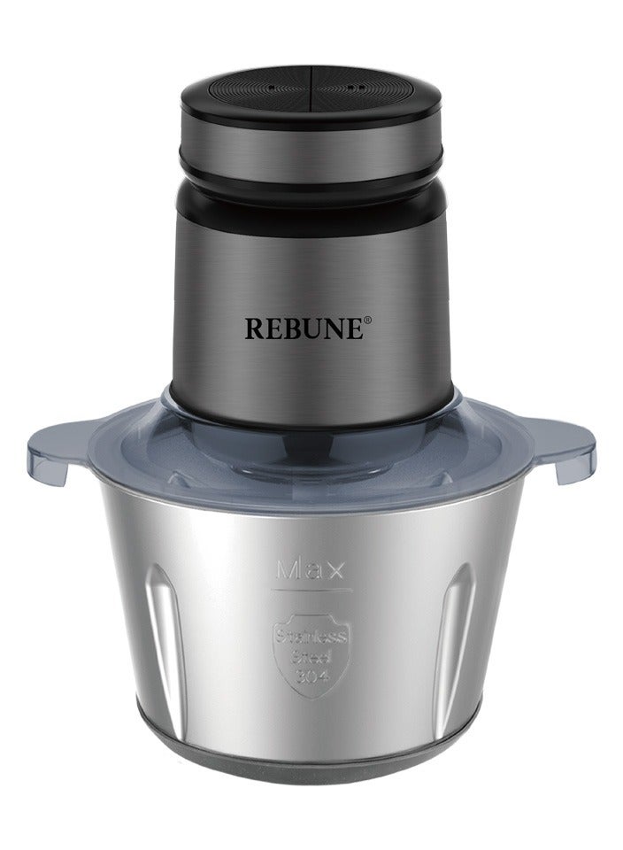 ريبون - فرامة خضار ولحوم ستانلس ستيل بسعة 2 لتر ، 350 واط 2 L 350 W RE-2-162 فضي - Image 1
