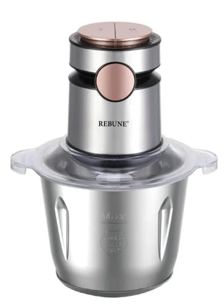 REBUNE Meat And Vegetable Chopper With Two Speeds 2 L 500 W RE-2-151 silver 