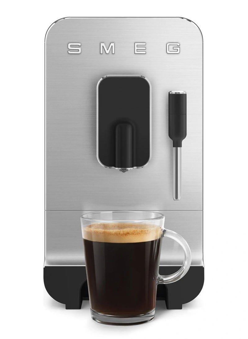 smeg - 50’s Retro Elegance: Bean-to-Cup Coffee Machine with Milk Frother, 8 Beverage Settings, and Precision Grind Functions 1350W 1.4 L 1350 W BCC12BLMUK Matt Black - Image 1