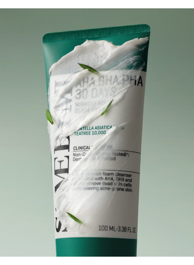 Some by Mi Aha-Bha-Pha 30 Days Miracle Acne Clear Foam Green 100ml - Image 4