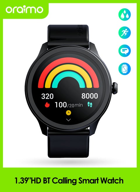260 mAh Watch 2R Bluetooth Calling Smart Watch for Men and Women,1.39"HD Smart Fitness Watch with Stepping Meter Heart Rate Monitor,120+ Sports Modes & Quickly Reply SMS Black