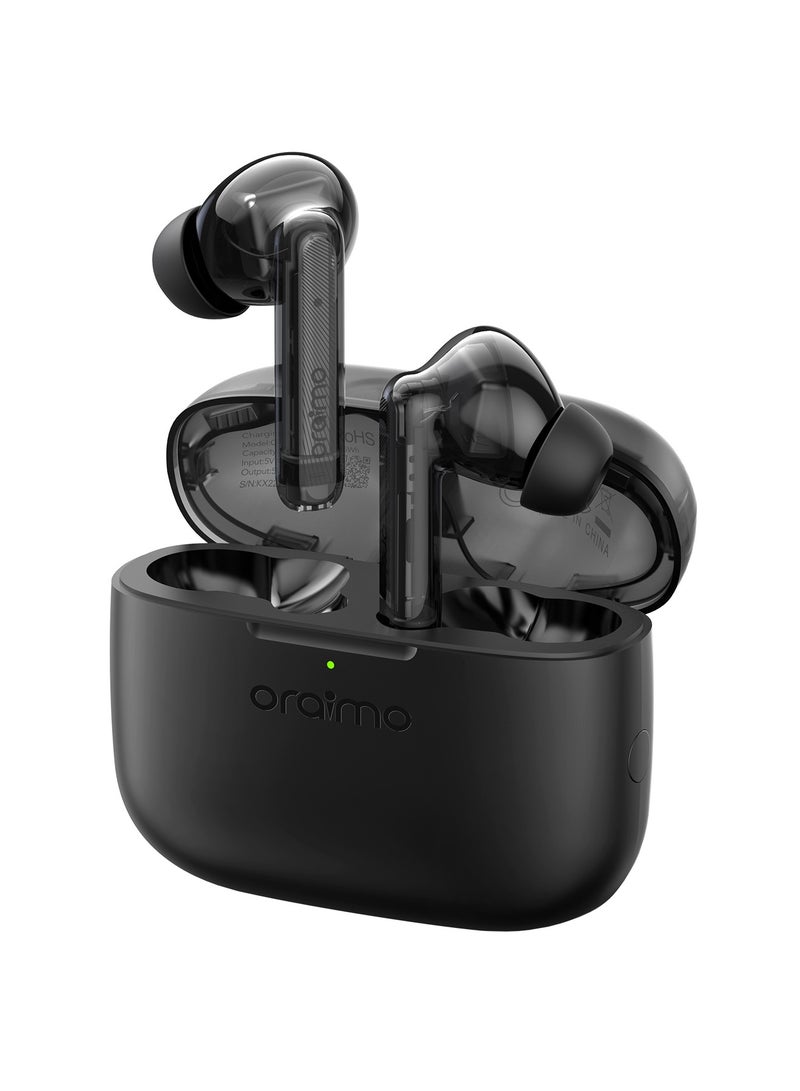 Oraimo - FreePods Lite True Wireless Earbuds Bluetooth TWS Earphone with APP Control,40h Play Time, Anifast Fast Charging,in-Ear Earbuds with Stereo Bass Black - Image 1