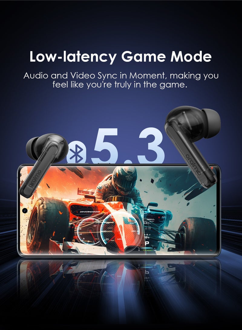 Oraimo - FreePods Lite True Wireless Earbuds Bluetooth TWS Earphone with APP Control,40h Play Time, Anifast Fast Charging,in-Ear Earbuds with Stereo Bass Black - Image 1