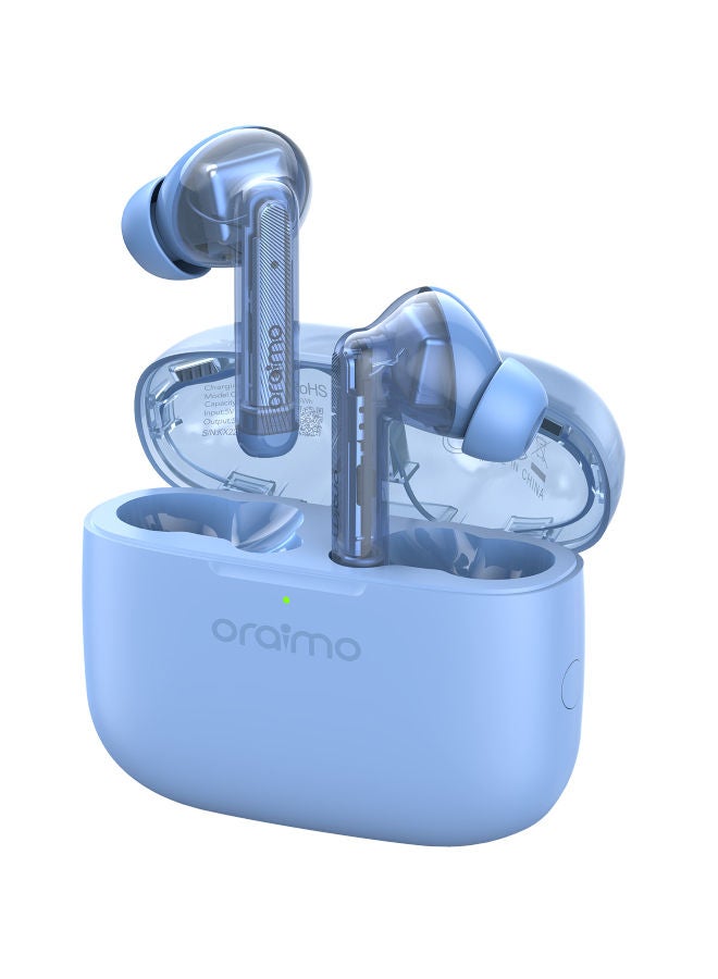 Oraimo FreePods Lite True Wireless Earbuds Bluetooth TWS Earphone with APP Control,40h Play Time, Anifast Fast Charging,in-Ear Earbuds with Stereo Bass Ice Lake Blue - Image 1