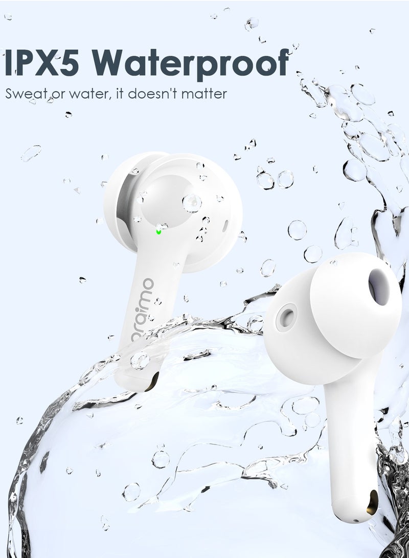 Oraimo FreePods 3C True Wireless Earbuds Bluetooth Earphone with 4-Mic Call Noise Cancelling,36H Playtime Bluetooth Headphones in-Ear Earbuds with Stereo Bass,Waterproof for Sport White - Image 5