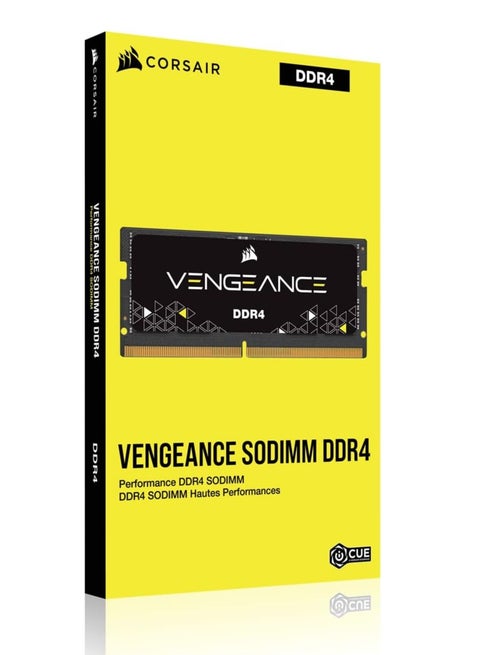 ذاكرة SODIMM من Vengeance Performance بسعة 32 جيجابايت (2 × 16 جيجابايت) DDR4 بسرعة 3200 ميجاهرتز CL22 غير مخزنة مؤقتًا للجيل الثامن أو أحدث Intel Core™ i7، وأجهزة الكمبيوتر المحمولة من سلسلة AMD Ryzen 4000