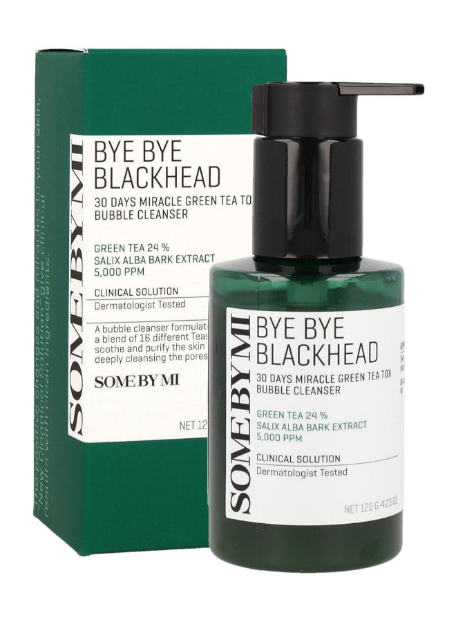 Some by Mi Bye Bye Blackhead 30 Days Miracle Green Tea Tox Bubble Cleanser, 4.23 Oz Packaging May Vary 120grams  - Image 1