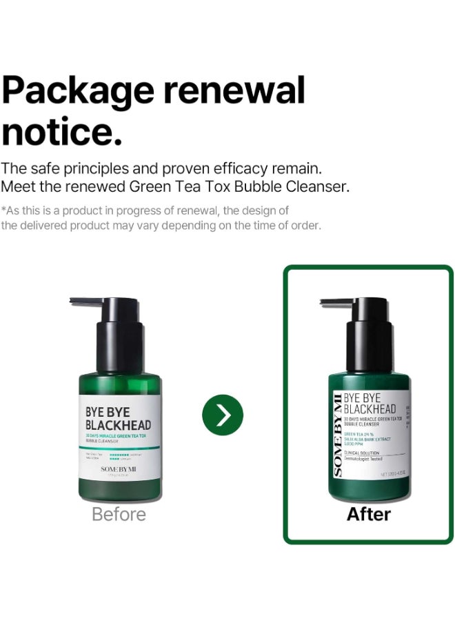 Some by Mi Bye Bye Blackhead 30 Days Miracle Green Tea Tox Bubble Cleanser, 4.23 Oz Packaging May Vary 120grams  - Image 2