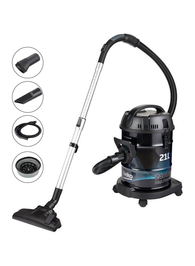 Drum Vacuum Cleaner 21L Dust Capacity 21 L 2400 W VCC70322 Multicolour