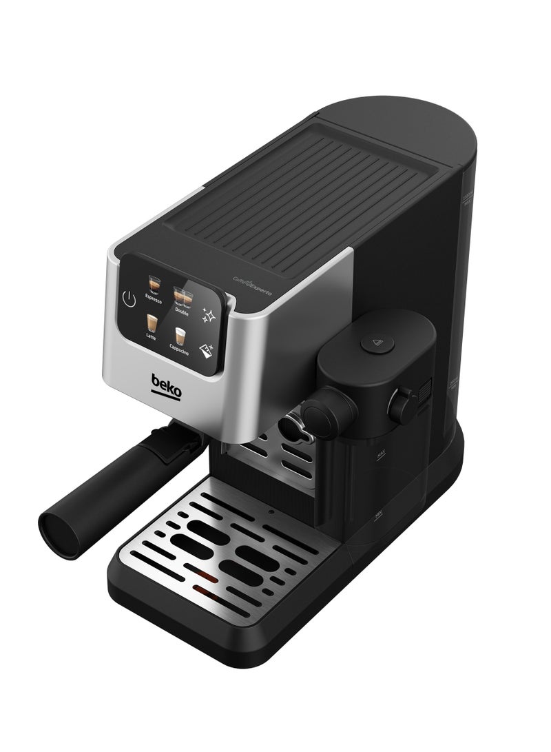 Digital Espresso 15 Bar Pressure, Capacity, 300ml Milk Container, LCD Screen, 1628 Watts, Ground Bean Storage - 1.1 L CEP5304X Stainless Steel
