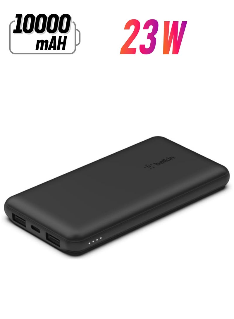 بيلكين شاحن محمول Boostcharge Plus 10K مع كابلات Lightning (Mfi) وUSB-C مدمجة ومنفذ شحن USB-C إضافي - Image 1