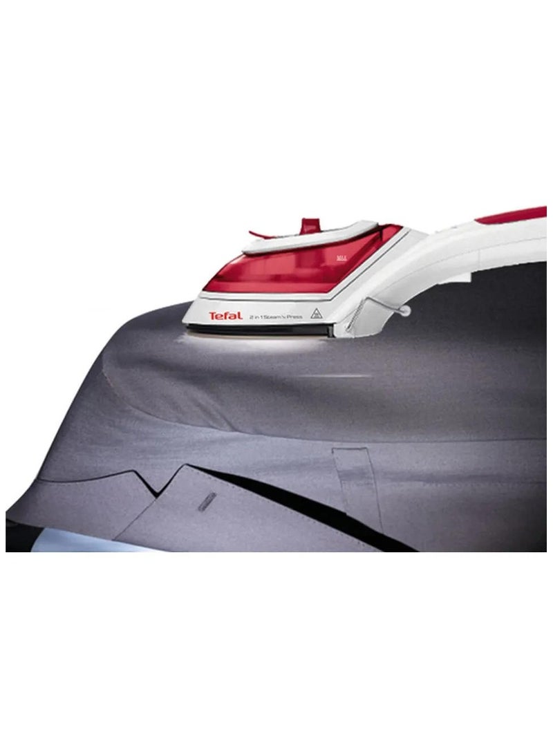 Tefal Powerful Steamer & Press Iron 70 ml 800 W DV8610 Red/White - Image 2