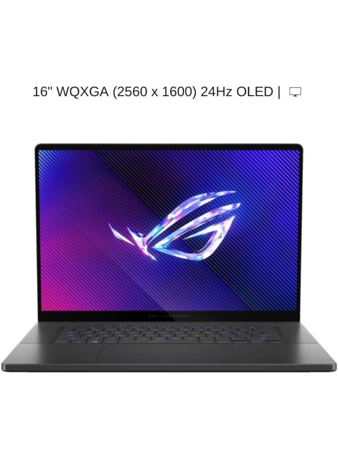 ASUS - ROG Zephyrus G16 Gaming Laptop With 16-Inch OLED Display,Core Ultra 9 185H Processor/32GB RAM/2TB SSD/16GB NVIDIA Geforce RTX 4090 Graphics Card/Windows 11 Home + HyperX Cirro Gaming EarBuds English/Arabic Eclipse Grey - Image 1